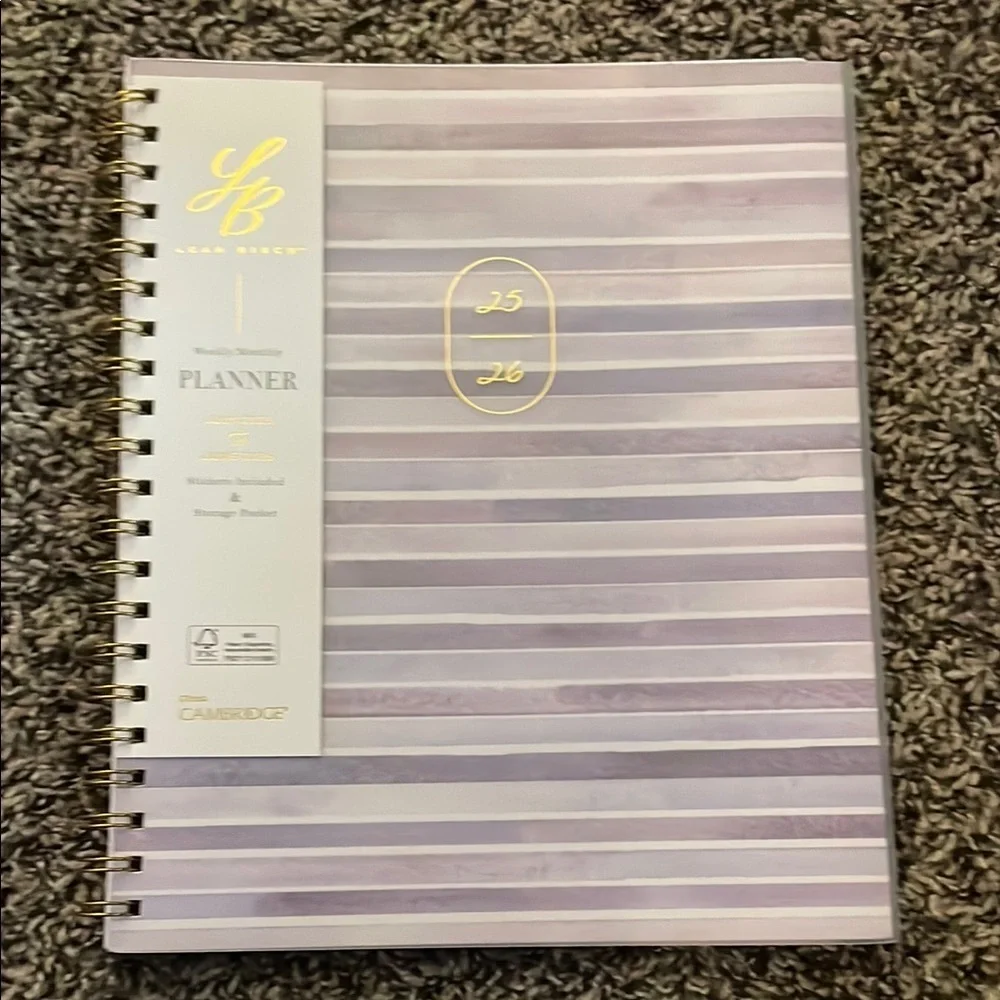 Purple Striped Planner